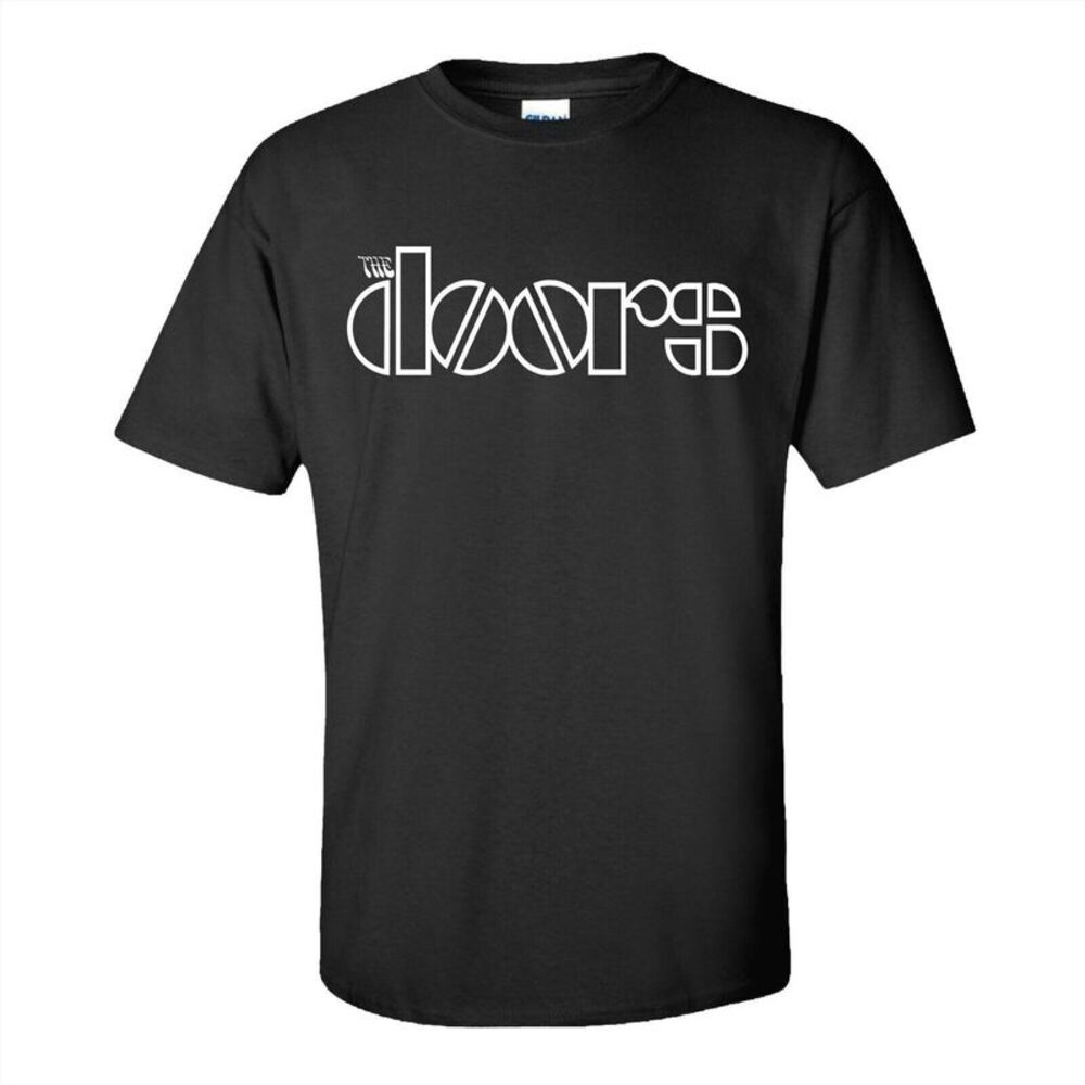 The Doors Unisex Adult Logo Cotton T-Shirt / Black